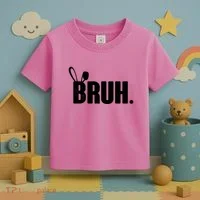 Funny Easter Bruh Bunny Rabbit Ears Toddler T-Shirt thumb 3