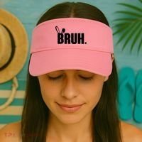 Funny Easter Bruh Bunny Rabbit Ears Visor thumb 2