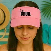Funny Easter Bruh Bunny Rabbit Ears Visor thumb 2