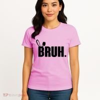 Funny Easter Bruh Bunny Rabbit Ears Women's T-Shirt thumb 4