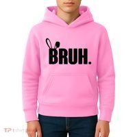 Funny Easter Bruh Bunny Rabbit Ears Kids Hoodie thumb 4