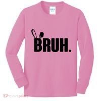 Funny Easter Bruh Bunny Rabbit Ears Kids Long Sleeve Shirt thumb 0