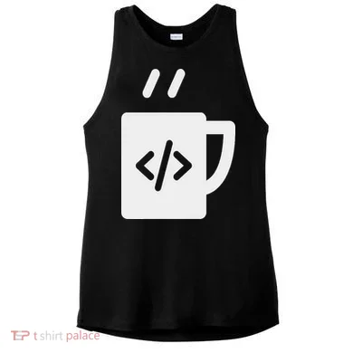 Front End & Back End Co Javascript Code Coffee Developer Programmer Ladies PosiCharge Tri-Blend Wicking Tank