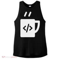 Front End & Back End Co Javascript Code Coffee Developer Programmer Ladies PosiCharge Tri-Blend Wicking Tank thumb 0