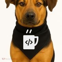 Front End & Back End Co Javascript Code Coffee Developer Programmer USA-Made Doggie Bandana thumb 1