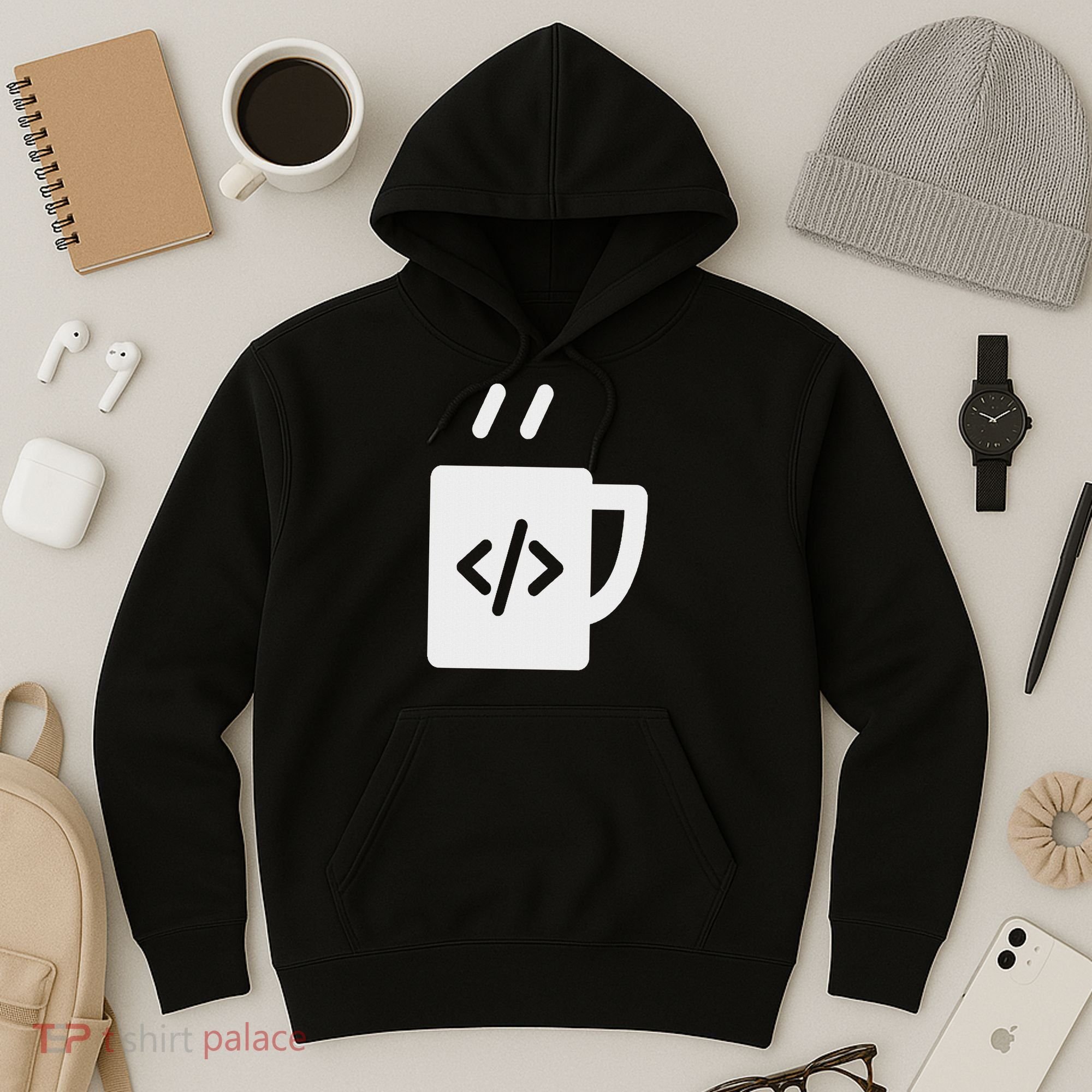 Front End & Back End Co Javascript Code Coffee Developer Programmer Hoodie