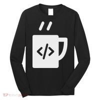 Front End & Back End Co Javascript Code Coffee Developer Programmer Long Sleeve Shirt thumb 0