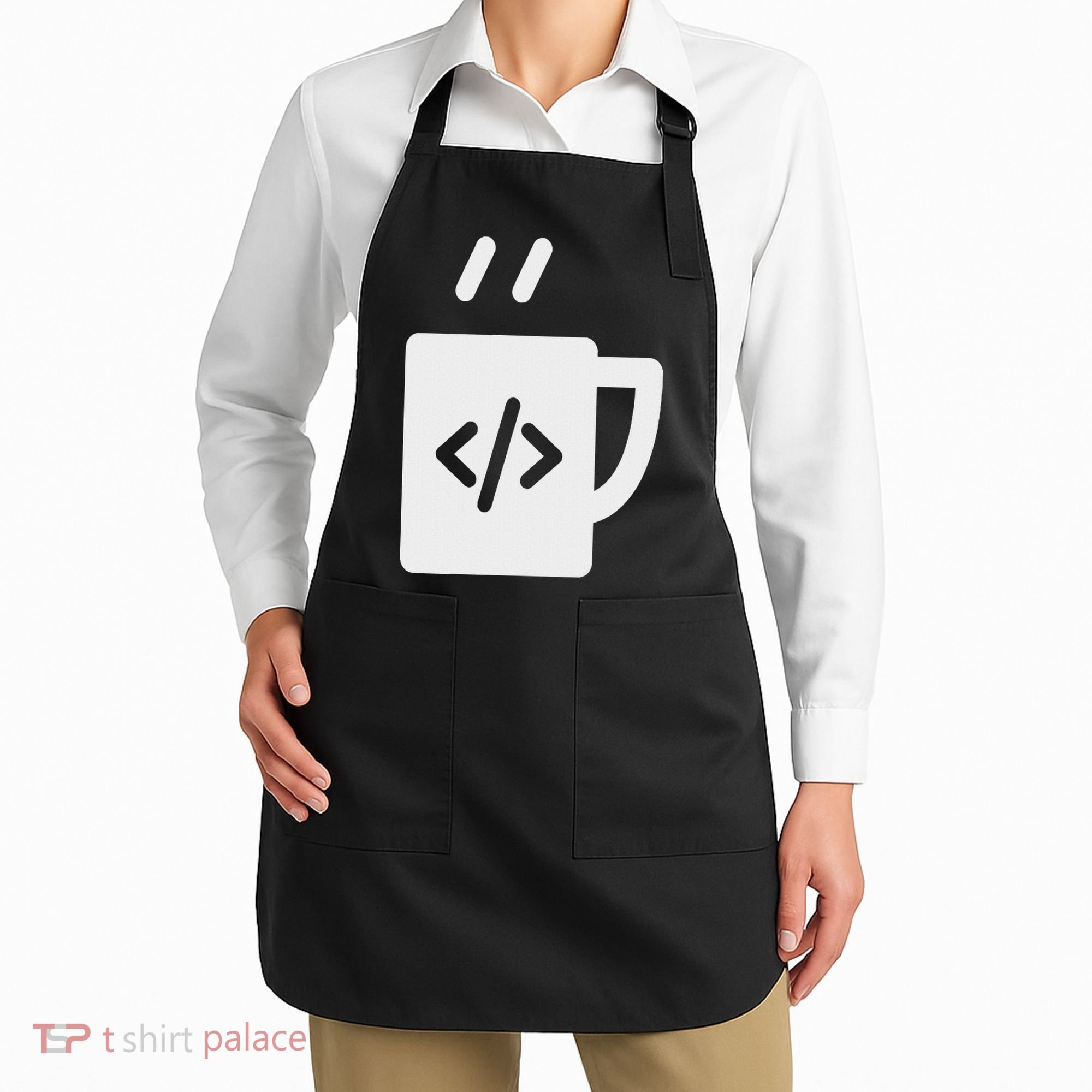 Front End & Back End Co Javascript Code Coffee Developer Programmer Apron