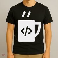 Front End & Back End Co Javascript Code Coffee Developer Programmer T-Shirt thumb 3