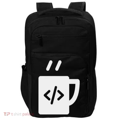 Front End & Back End Co Javascript Code Coffee Developer Programmer Impact Tech Backpack