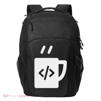 Front End & Back End Co Javascript Code Coffee Developer Programmer Transport Backpack