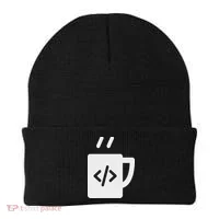 Front End & Back End Co Javascript Code Coffee Developer Programmer Beanie thumb 0