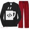 Front End & Back End Co Javascript Code Coffee Developer Programmer Long Sleeve Pajama Set