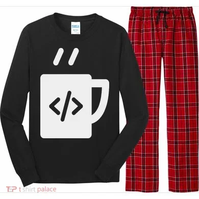 Front End & Back End Co Javascript Code Coffee Developer Programmer Long Sleeve Pajama Set