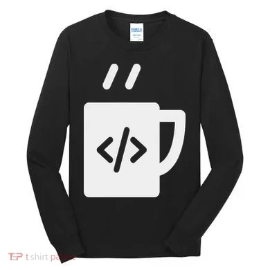 Front End & Back End Co Javascript Code Coffee Developer Programmer Tall Long Sleeve Shirt