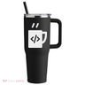 Front End & Back End Co Javascript Code Coffee Developer Programmer 40oz Vacuum Insulated Stainless Steel Travel Tumbler