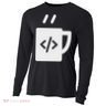 Front End & Back End Co Javascript Code Coffee Developer Programmer Cooling Performance Long Sleeve Crew