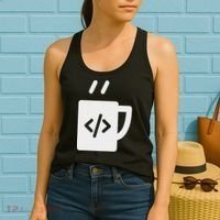Front End & Back End Co Javascript Code Coffee Developer Programmer Women's Tank Top thumb 2