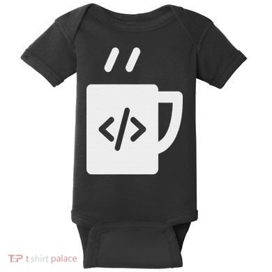 Front End & Back End Co Javascript Code Coffee Developer Programmer Baby Bodysuit