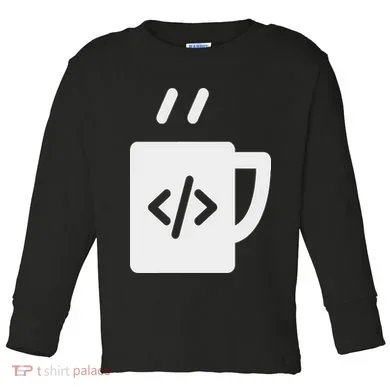 Front End & Back End Co Javascript Code Coffee Developer Programmer Toddler Long Sleeve