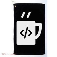 Front End & Back End Co Javascript Code Coffee Developer Programmer Golf Towel thumb 0