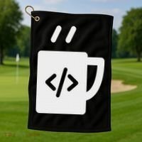 Front End & Back End Co Javascript Code Coffee Developer Programmer Golf Towel thumb 1
