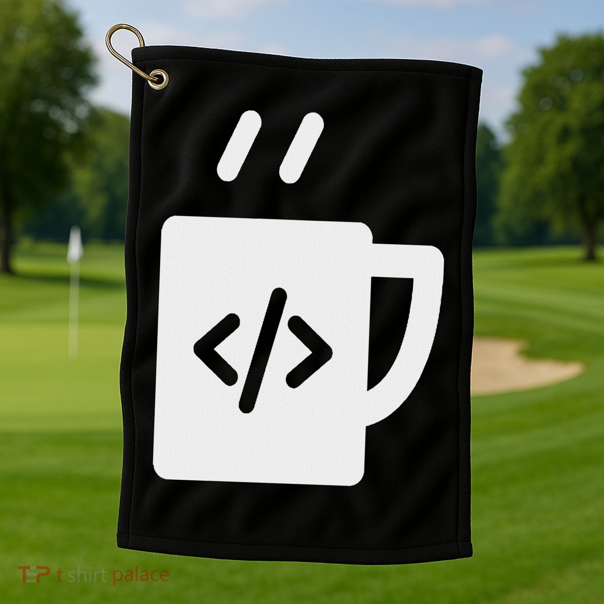Front End & Back End Co Javascript Code Coffee Developer Programmer Golf Towel