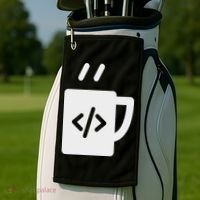 Front End & Back End Co Javascript Code Coffee Developer Programmer Golf Towel thumb 2