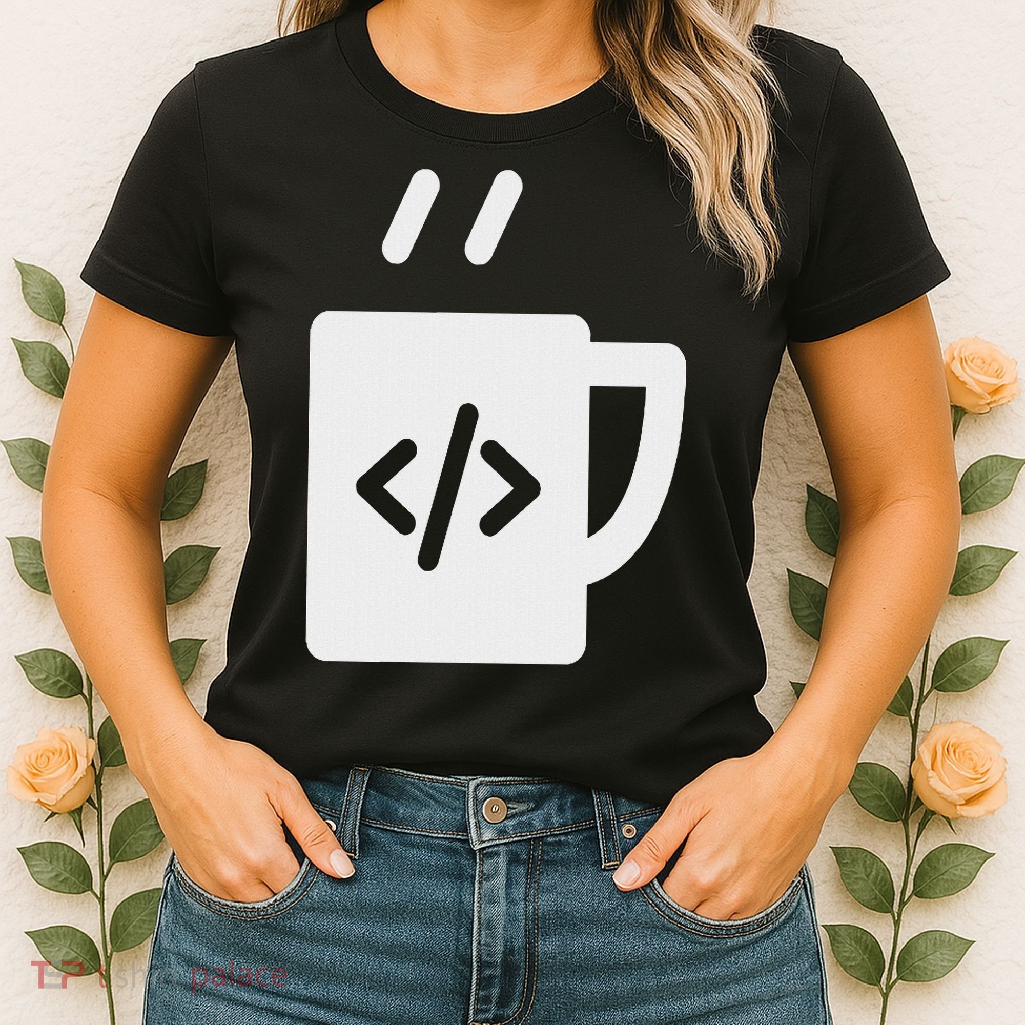 Front End & Back End Co Javascript Code Coffee Developer Programmer Women's T-Shirt