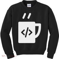 Front End & Back End Co Javascript Code Coffee Developer Programmer Kids Sweatshirt thumb 0