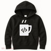 Front End & Back End Co Javascript Code Coffee Developer Programmer Kids Hoodie thumb 0