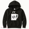 Front End & Back End Co Javascript Code Coffee Developer Programmer Kids Hoodie