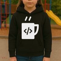 Front End & Back End Co Javascript Code Coffee Developer Programmer Kids Hoodie thumb 3