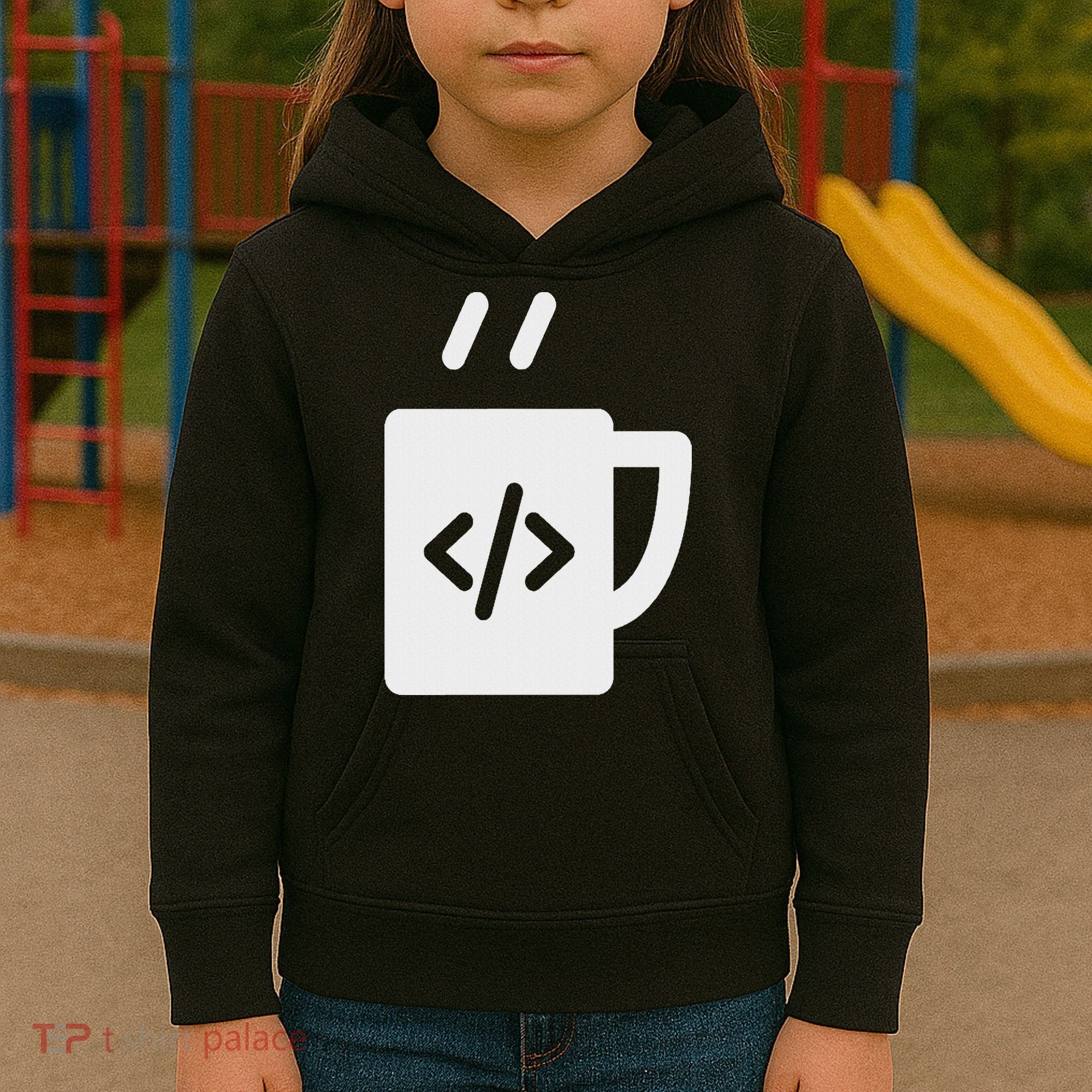 Front End & Back End Co Javascript Code Coffee Developer Programmer Kids Hoodie