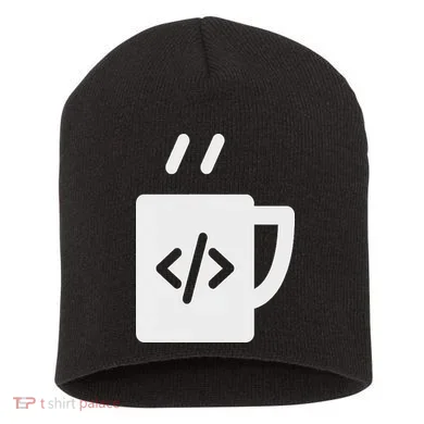Front End & Back End Co Javascript Code Coffee Developer Programmer Short Acrylic Beanie