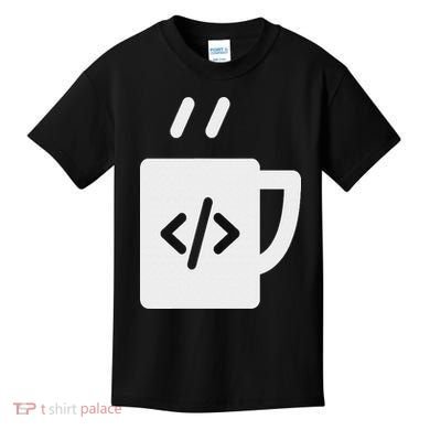 Front End & Back End Co Javascript Code Coffee Developer Programmer Kids T-Shirt