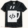 Front End & Back End Co Javascript Code Coffee Developer Programmer Kids Tie-Dye T-Shirt