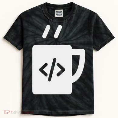 Front End & Back End Co Javascript Code Coffee Developer Programmer Kids Tie-Dye T-Shirt