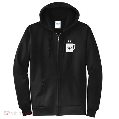 Front End & Back End Co Javascript Code Coffee Developer Programmer Full Zip Hoodie