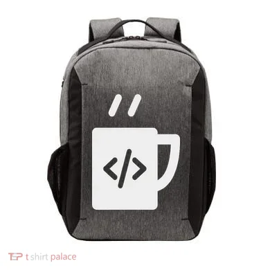 Front End & Back End Co Javascript Code Coffee Developer Programmer Vector Backpack