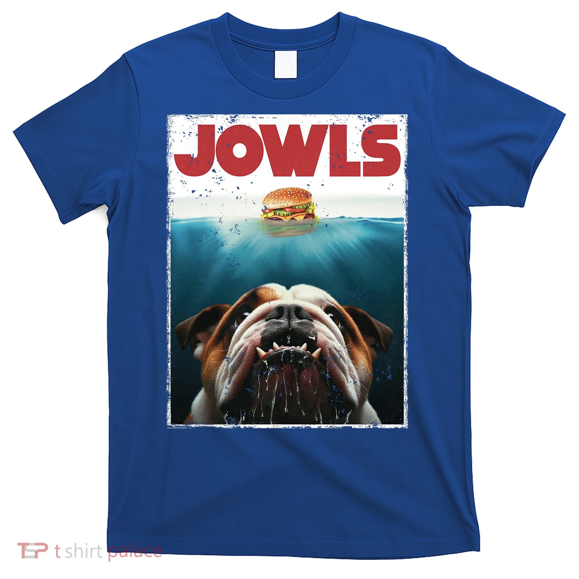 Funny English Bulldog Jowls Burger Bully Dog Mom Dog Dad T-Shirt
