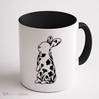 Floral Easter Bunny Coffee Mug thumb 1