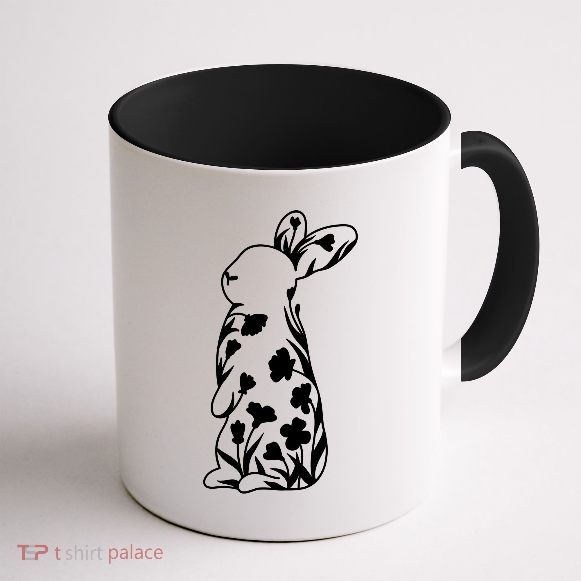 Floral Easter Bunny Coffee Mug