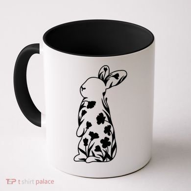 Floral Easter Bunny Coffee Mug
