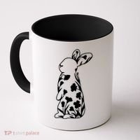 Floral Easter Bunny Coffee Mug thumb 0