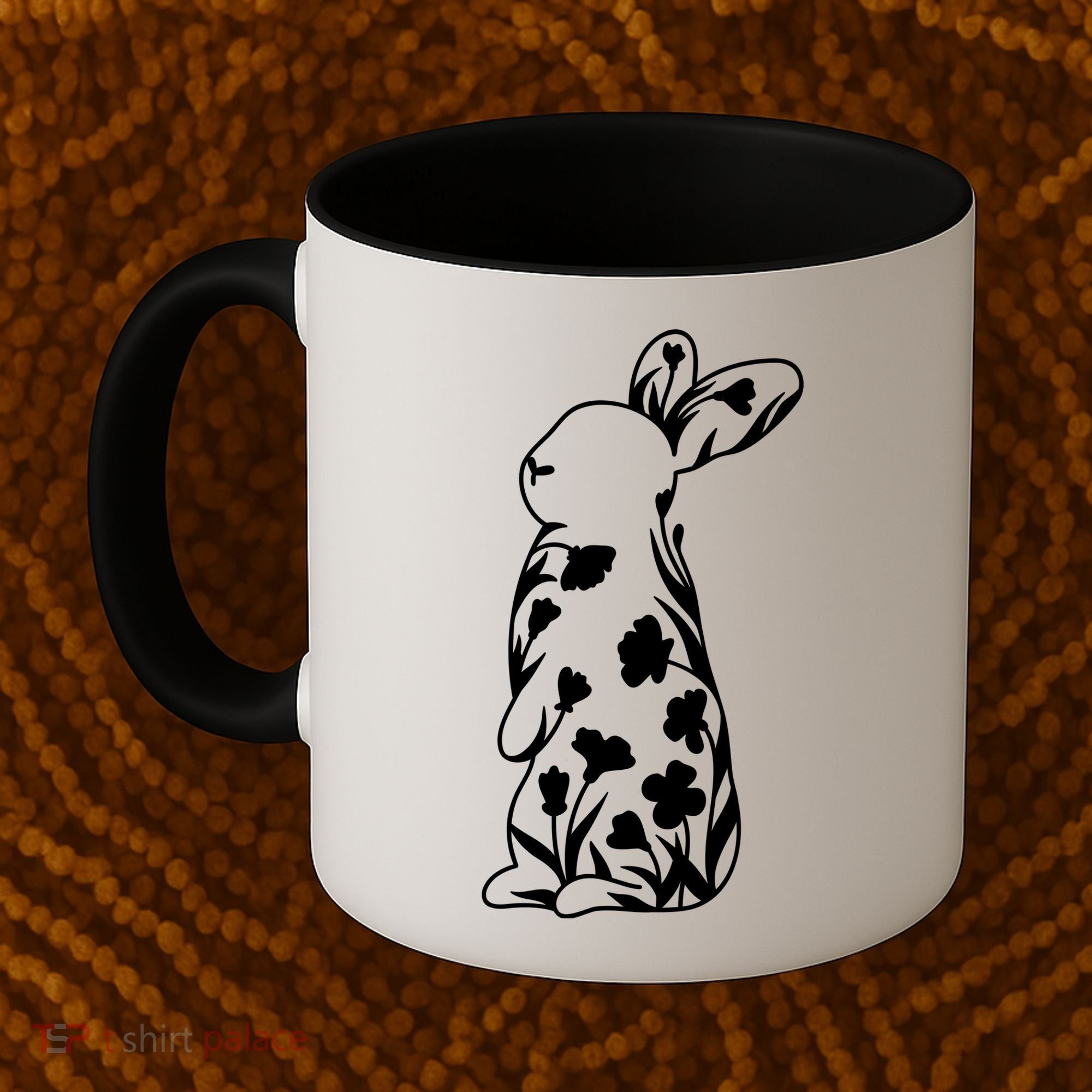 Floral Easter Bunny Coffee Mug