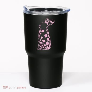 Floral Easter Bunny Tumbler