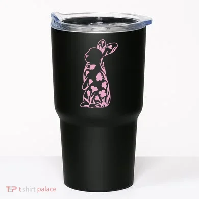 Floral Easter Bunny Tumbler