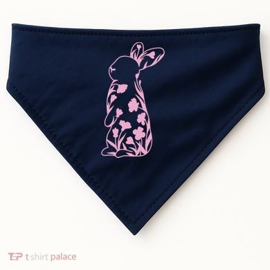 Floral Easter Bunny USA-Made Doggie Bandana