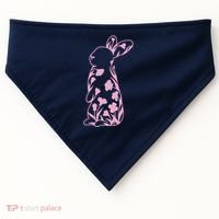 Floral Easter Bunny USA-Made Doggie Bandana thumb 0